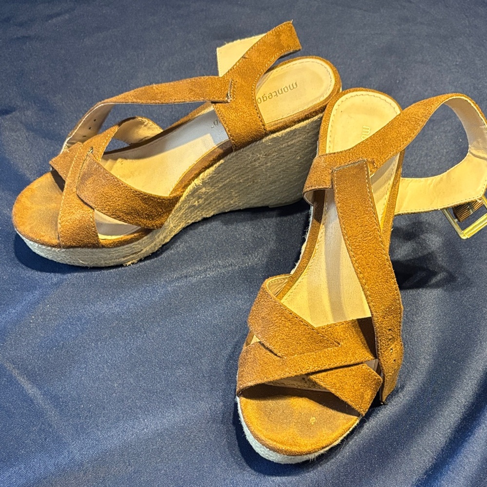 Montego Bay Club Tan Wedge Sandals